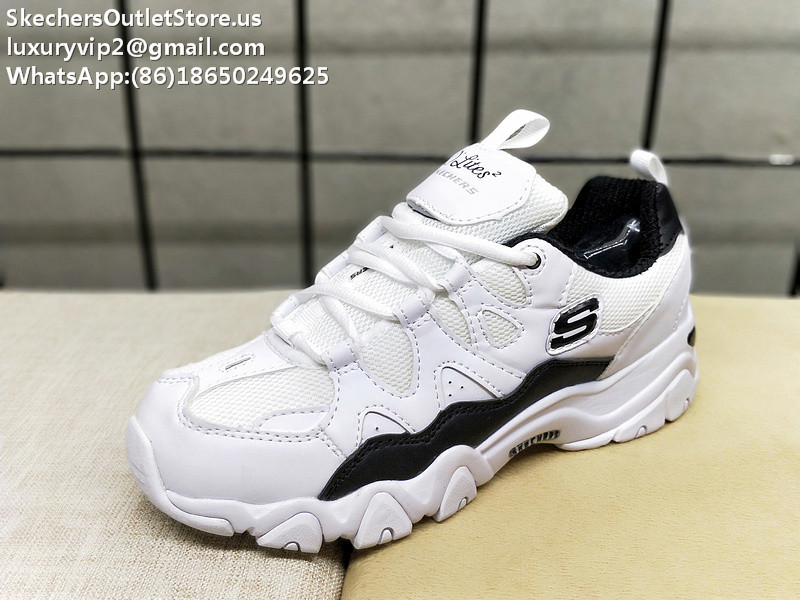 Skechers D'Lites 2 Unisex Sneakers White Black Premium 35-44